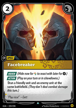 Facebreaker OGN-220 Uncommon Boosterfrisch Englisch