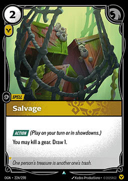 Salvage OGN-224 Uncommon Light Played Englisch Foil