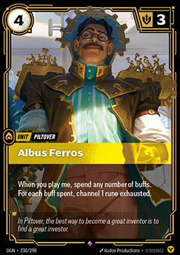 Albus Ferros OGN-230 Rare Near Mint Englisch Foil