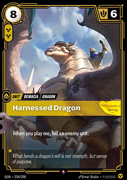 Harnessed Dragon OGN-234 Rare Boosterfrisch Englisch Foil