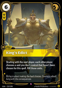 King's Edict OGN-237 Rare Boosterfrisch Englisch Foil
