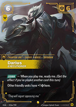 Darius, Executioner OGN-243a Showcase Near Mint Englisch Foil