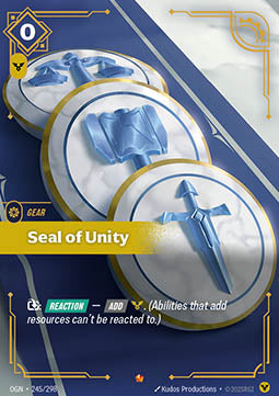 Seal of Unity OGN-245 Epic Excellent Englisch Foil
