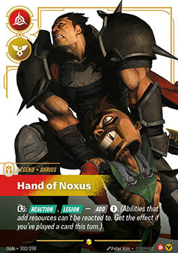 Darius, Hand of Noxus (V.2) OGN-302 Showcase Near Mint Englisch Foil