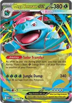 Mega Venusaur ex MEG-003 Double Rare Excellent Englisch