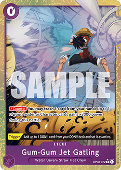 Gum-Gum Jet Gatling (OP03-072) (V.2) PRB02 Alternate Art Near Mint Englisch