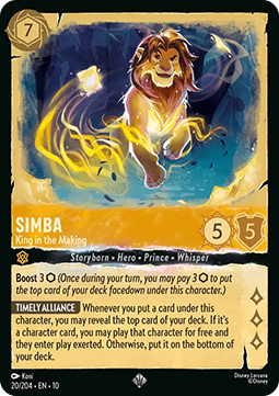 Simba - Auf dem Weg zum König (V.1) 10WHI-020 Super Rare Near Mint Deutsch