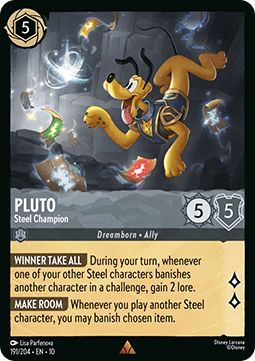 Pluto - Stahl-Champion 10WHI-191 Rare Near Mint Deutsch Foil