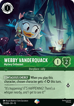 Webby Vanderquack - Mystery Enthusiast (V.2) 10WHI-211 Epic Near Mint Englisch Foil