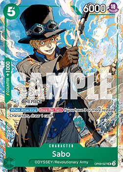 Sabo (OP09-027) (V.1) UP Uncommon Boosterfrisch Englisch