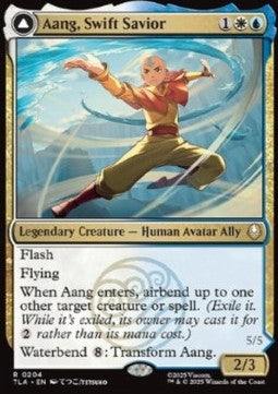 Aang, Swift Savior // Aang and La, Ocean's Fury TLA-204 Rare Near Mint Englisch