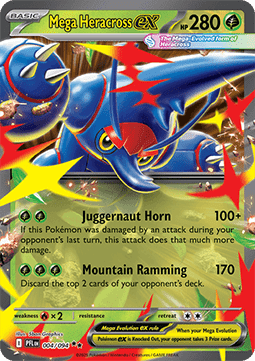 Mega Heracross ex PFL-004 Double Rare Excellent Englisch