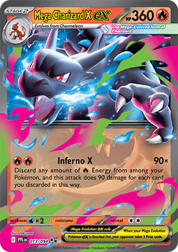 Mega Charizard X ex PFL-013 Double Rare Excellent Englisch