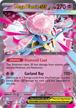Mega Diancie ex PFL-041 Double Rare Excellent Englisch