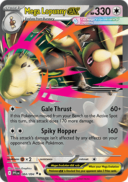 Mega Lopunny ex PFL-084 Double Rare Near Mint Englisch