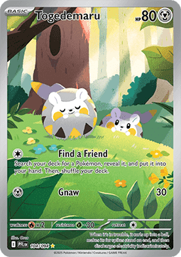 Togedemaru PFL-104 Illustration Rare Near Mint Englisch