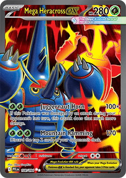 Mega Heracross ex PFL-108 Ultra Rare Near Mint Englisch