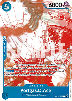 Portgas.D.Ace (OP07-053) (V.5) UP Rare Near Mint Englisch