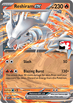 Reshiram ex PPS8-WHT 020 Prize Pack Series Near Mint Deutsch