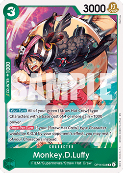 Monkey.D.Luffy (OP14-034) OP14 Rare Near Mint Englisch