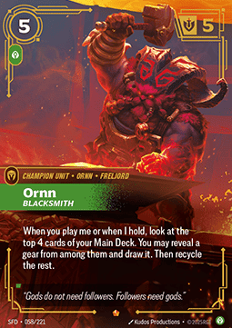 Ornn, Blacksmith (V.1) SFD-058 Epic Played Englisch Foil