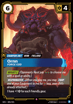 Ornn, Forge God (V.1) SFD-085 Rare Near Mint Englisch Foil