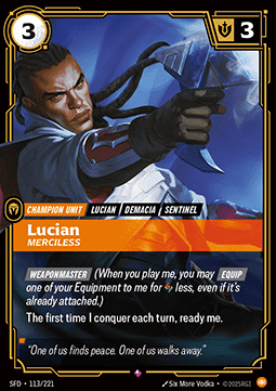 Lucian, Merciless (V.1) SFD-113 Rare Near Mint Englisch Foil