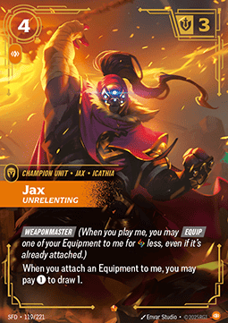 Jax, Unrelenting (V.1) SFD-119 Epic Excellent Englisch Foil