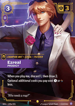 Ezreal, Prodigy (V.2) SFD-149a Showcase Near Mint Englisch Foil