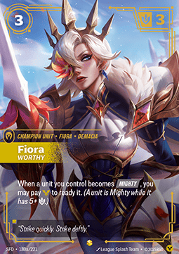 Fiora, Worthy (V.2) SFD-180a Showcase Excellent Englisch Foil