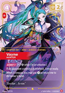 Vayne, Hunter (V.1) SFD-223 Showcase Near Mint Englisch Foil