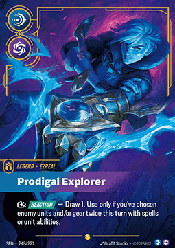 Ezreal, Prodigal Explorer (V.2) SFD-248 Showcase Near Mint Englisch Foil