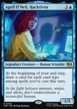 April O'Neil, Hacktivist TMT-29 Rare Excellent Englisch Foil