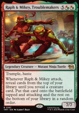 Raph & Mikey, Troublemakers TMT-167 Rare Excellent Englisch Foil
