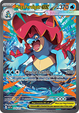 Mega Feraligatr ex ASC-274 Special Illustration Rare Near Mint Englisch