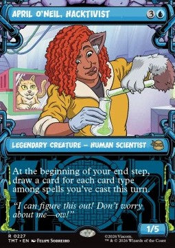 April O'Neil, Hacktivist (V.1) XTMT-227 Rare Near Mint Englisch Foil