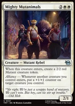 Mighty Mutanimals TMT-21 Uncommon Near Mint Englisch Foil