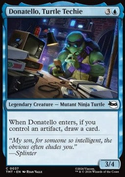 Donatello, Turtle Techie TMT-37 Common Excellent Englisch Foil