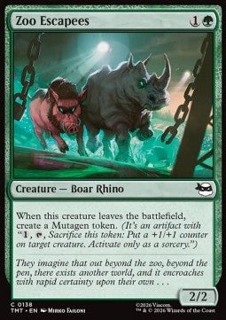 Zoo Escapees TMT-138 Common Near Mint Englisch Foil