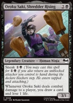 Oroku Saki, Shredder Rising TMT-68 Common Excellent Englisch Foil