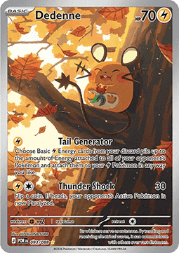 Dedenne POR-093 Illustration Rare Near Mint Deutsch