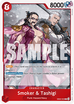 Smoker & Tashigi (EB04-003) (V.1) OP15 Rare Near Mint Englisch