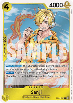 Sanji (EB04-052) (V.1) OP15 Rare Near Mint Englisch