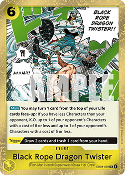 Black Rope Dragon Twister (EB04-059) OP15 Rare Near Mint Englisch