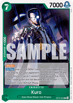Kuro (OP15-025) (V.1) OP15 Rare Near Mint Englisch