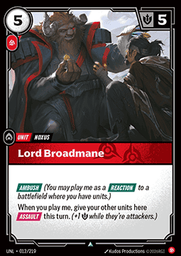 Lord Broadmane UNL-012 Uncommon NM Englisch