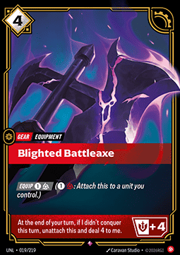 Blighted Battleaxe UNL-019 Rare NM Englisch Foil