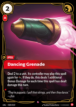 Dancing Grenade UNL-020 Rare NM Englisch Foil