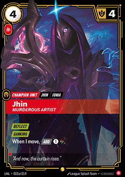 Jhin, Murderous Artist (V.2) UNL-022a Showcase NM Englisch Foil
