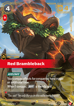 Red Brambleback (V.2) UNL-029a Showcase NM Englisch Foil